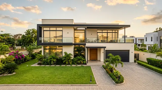 Modern 4-bedroom house with garden